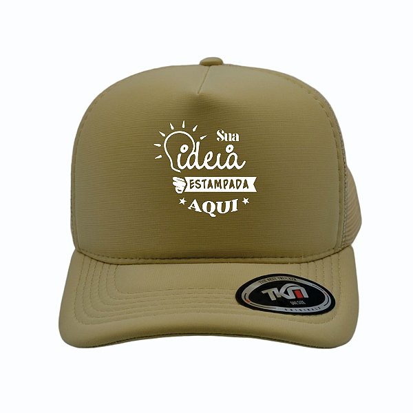 Boné Modelo Trucker - Bege Personalizados