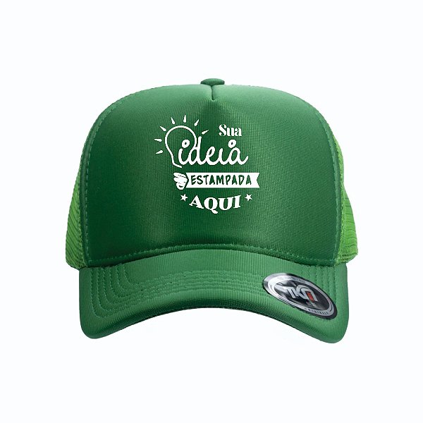Boné Modelo Trucker - Verde Bandeira Personalizados