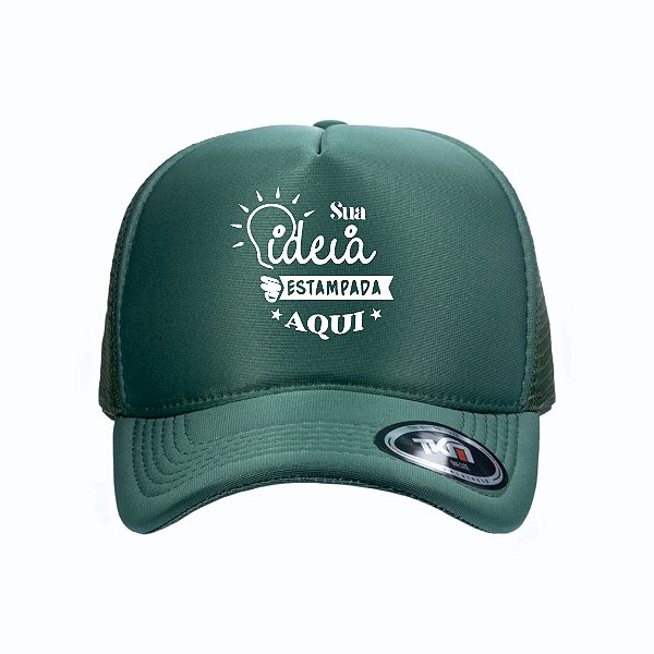 Boné Modelo Trucker - Verde Musgo Personalizados