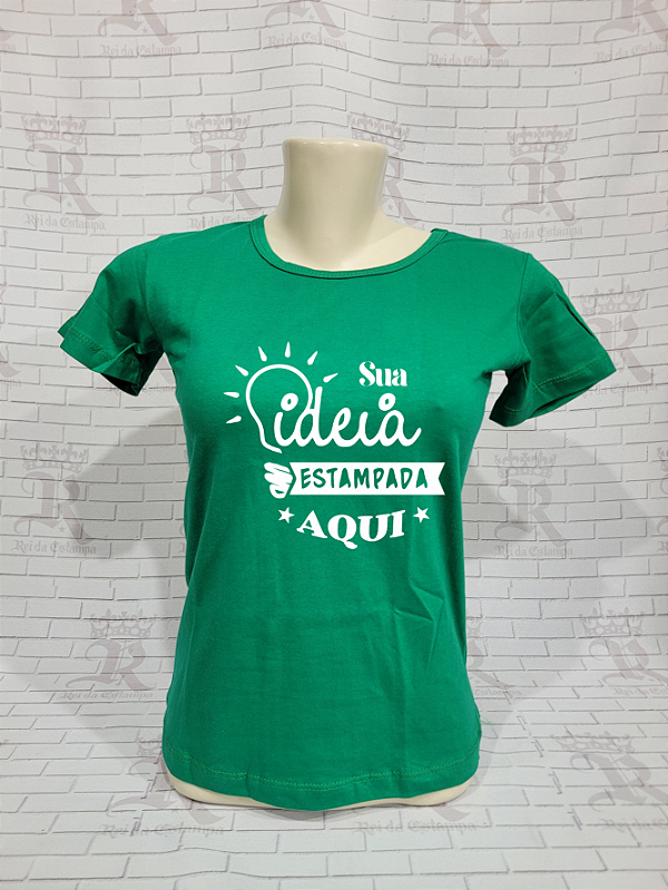 Camisetas Femininas Personalizadas – Verde Bandeira