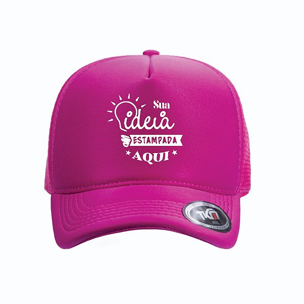 Boné Modelo Trucker Feminino - Pink Personalizados