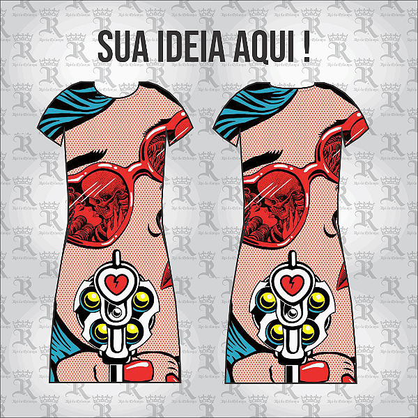 Vestidos Personalizados  Com Manga A Partir De Uma Peça - Mod 04