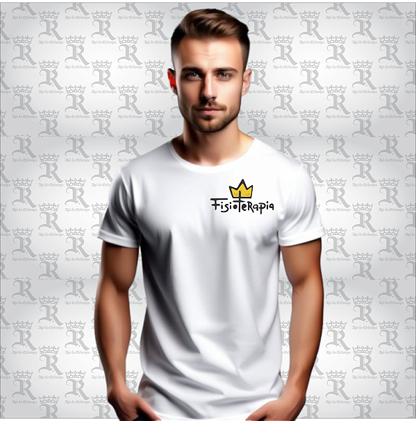 Camiseta Branca Fisioterapia Personalizada - Crie a Sua