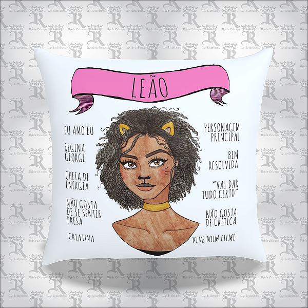 Almofada Signo Leão  Personalizada - Crie a Sua