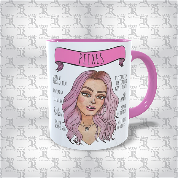 Caneca Signo Peixes Personalizada- Crie a Sua