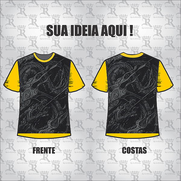 Camiseta  Dragões e Nuvens Mod 45