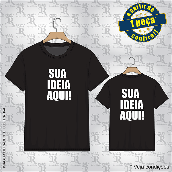 Camiseta Personalizada Tamanho Especial G1