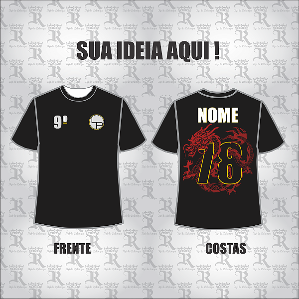 Camiseta Dragão Numero Mod 101