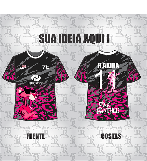 Camiseta Pantera Cor De Rosa Mod 124