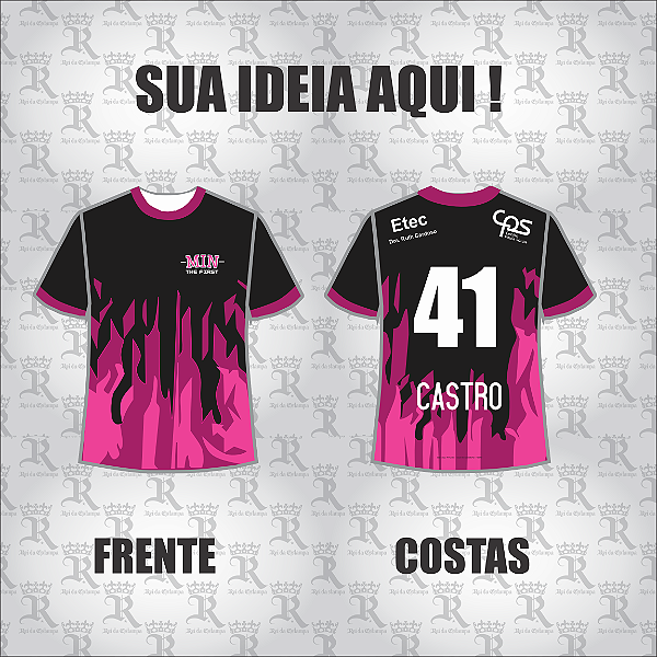 Camiseta Pink Flame Mod 109