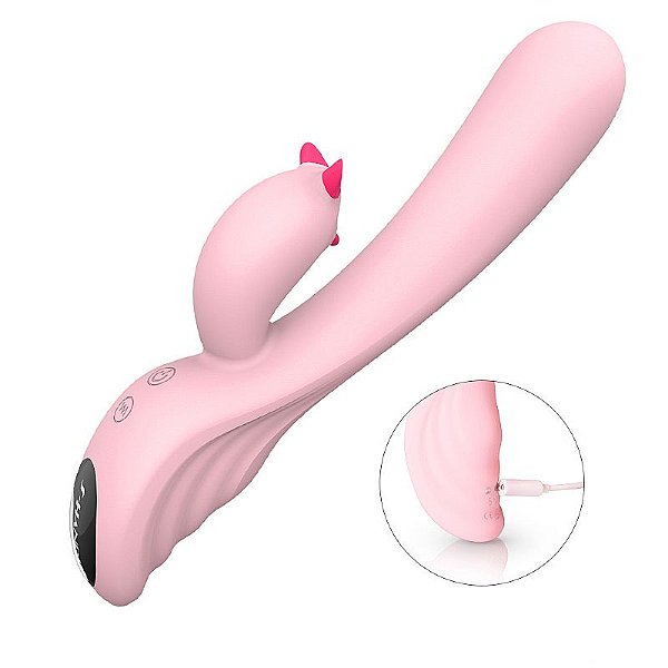 Estimulador de Ponto G e Clitóris  Recarregável- Plume - S-Hande