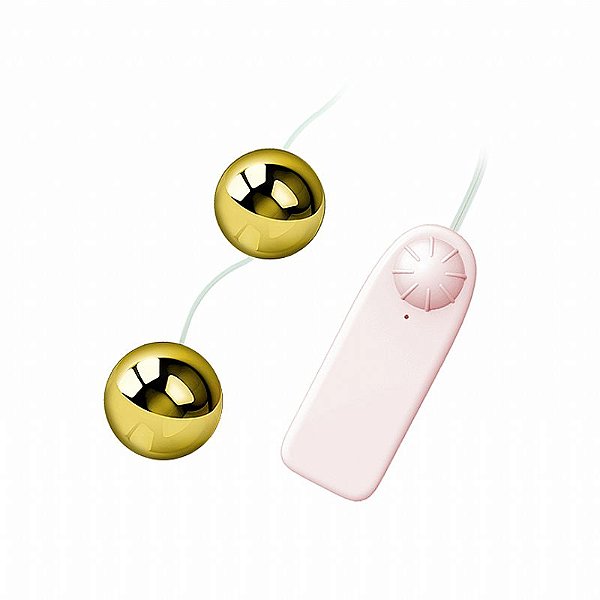 Golden Duo Ball - Bolas Duplas com Vibrador para Clitóris e Estímulo Anal