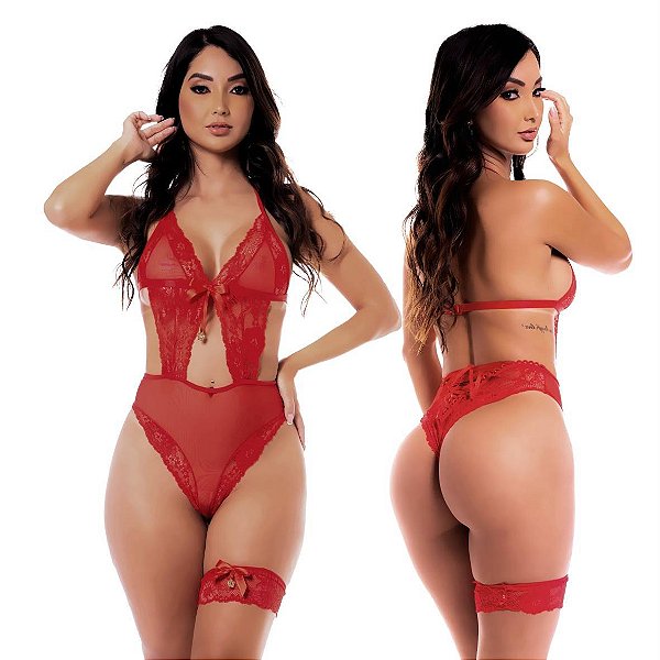 Body Queen- Acompanha Body e Persex - Vermelho