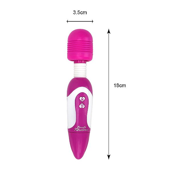 Massageador corporal, em silicone ABS super macio, possui 12 modos