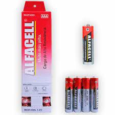 Pilha AAA palito 1,5v tablete com 4 unidades alfacell