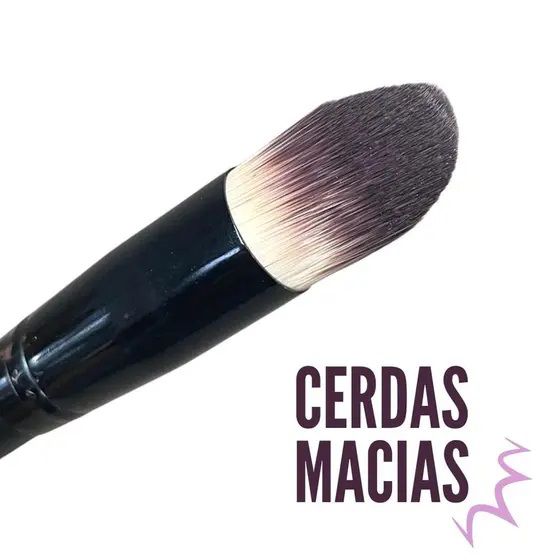 Pincel Kabuki Pontudo Bonly Lee Profissional - Preto