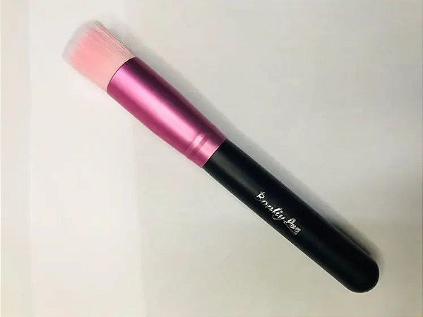 Pincel Kabuki Reto Bonly Lee Profissional - Rosa