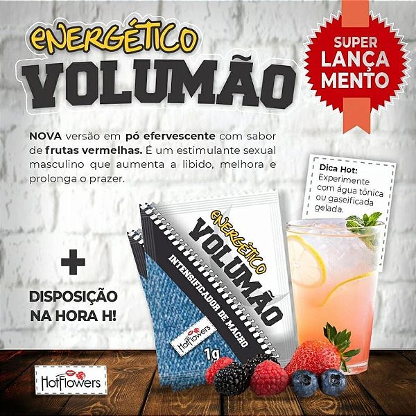 Volumão Energético Intensificador De Macho Sachê 1g Hot Flowers