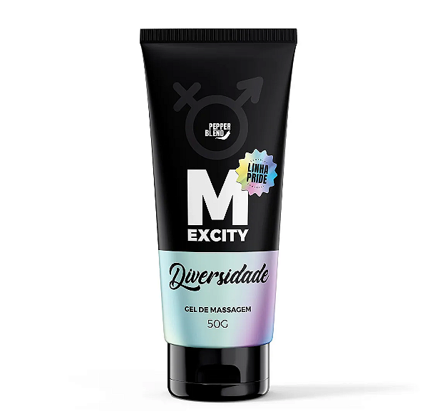 M Excity Diversidade 50g  Lubrificante Beijável - Pepper Blend