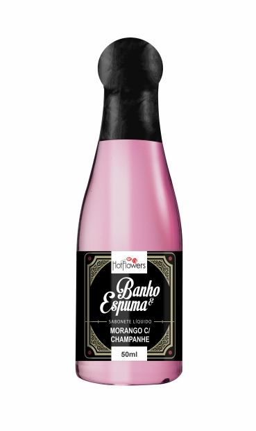 Sabonete Liquido Banho e Espuma Morango Com Champanhe 50 ml