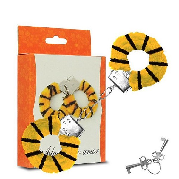 ALGEMA DE METAL COM PELUCIA TIGRE