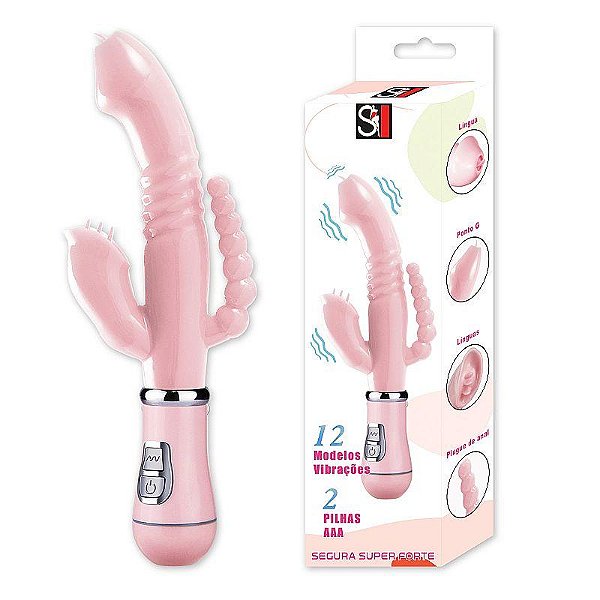 VIBRADOR PONTO G E CLITORIS 3 EM 1 - Pilha