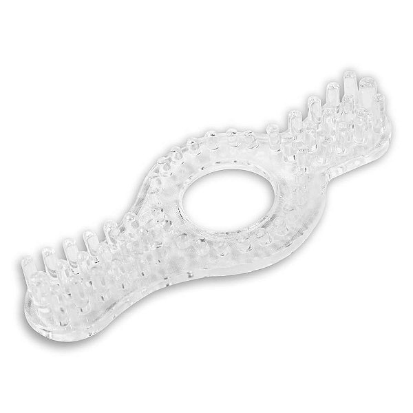 Anel Estimulador Anal e Vaginal Transparente - Hot flowers