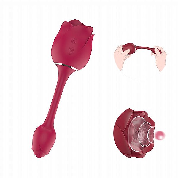 Vibrador de Ponto G e Clitóris - Immortal flower 3 Rosa