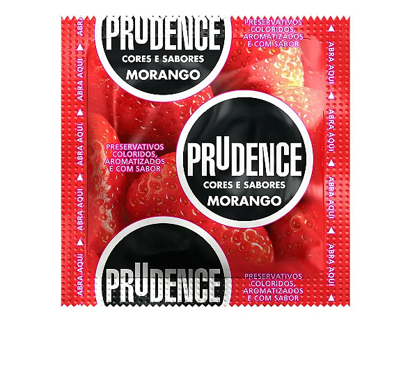 Preservativo Prudence Morango Lubrificado 3 Unidades