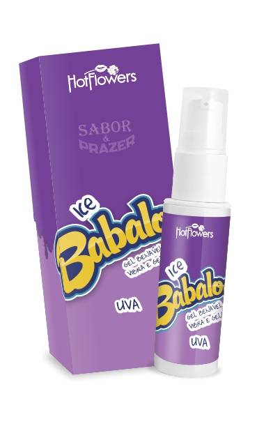 ICE BABALOO UVA - GEL BEIJÁVEL VIBRA E GELA - HOTFLOWERS