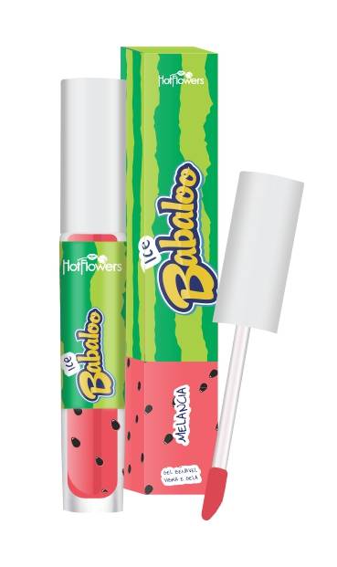 Gloss Ice Babaloo Melancia Vibra e Gela - Hot Flowers