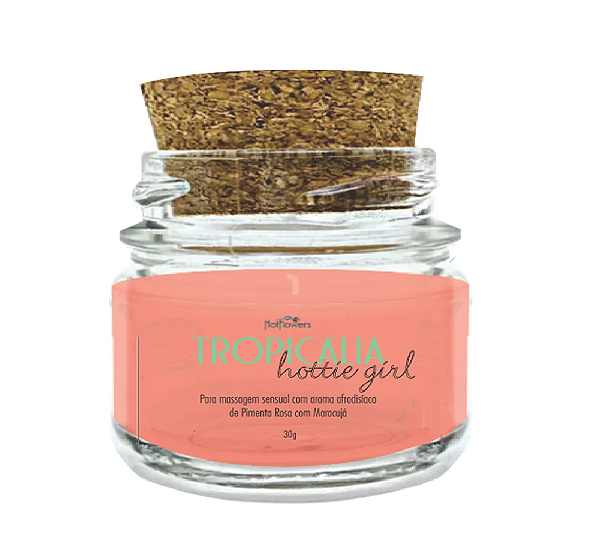 Vela para Massagem Afrodisíaca Tropicália Pimenta Rosa com Maracujá - Hottie Girl 30g Hot Flowers