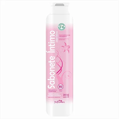 Sabonete Íntimo Feminino morango com Champanhe 200g Hot Flowers