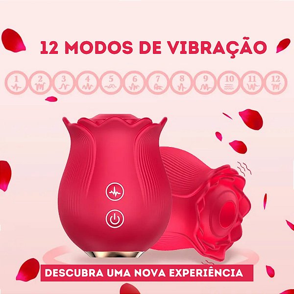 Vibrador Silicone recarregável 12 pulsação - Ruby Vibrador Feminino Rosa