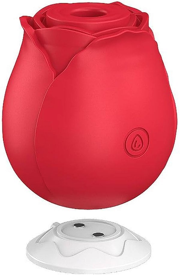 Magic Rose Vibrador e Sugador de Clitoris -10 Modos de Pulsação-Resistente à Água - Recarregável USB