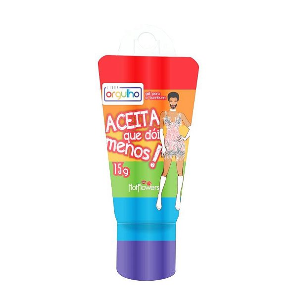 Aceita que Dói Menos - Gel Dessensibilizante Anal Linha Orgulho 15g Hot Flowers