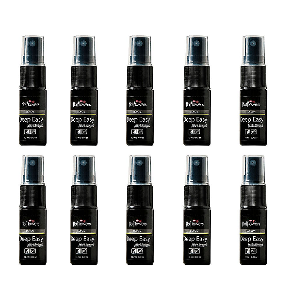 Deep Easy Loção Corporal para Massagem em Spray 12ml Hot Flowers  - kit c/10 Und