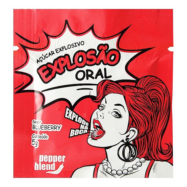 Explosão Oral Açúcar que explode na boca 5g Blueberry- Pepper Blend