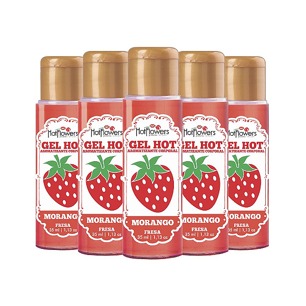 Gel Aromatizante Morango 35ml - Embalagem c/ 10und.
