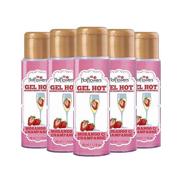 Gel Aromatizante Morango com Champanhe 35ml - Embalagem c/10 und.