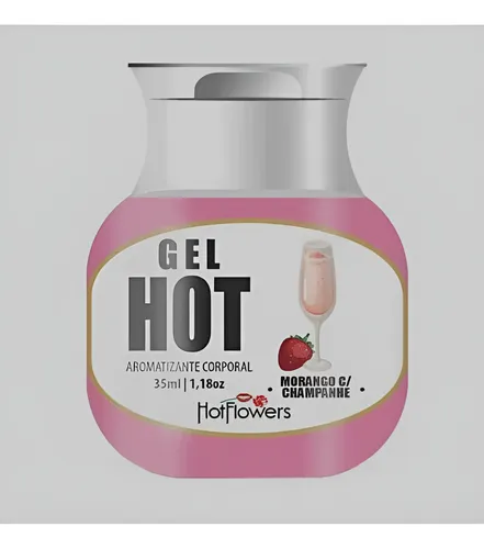 Gel Aromatizante Morango com Champanhe 35ml Hot Flowers