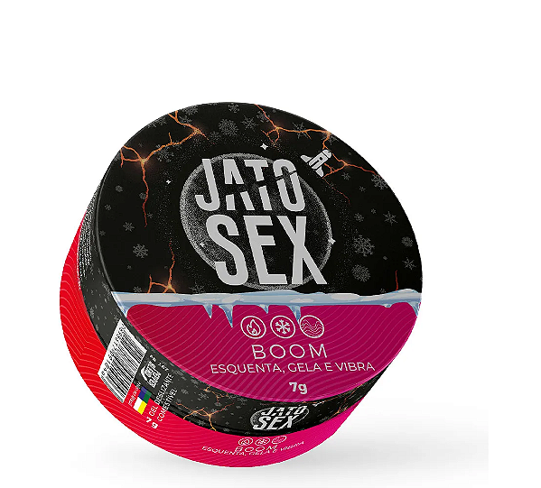 Gel Comestível Jato Sex Boom - Lubrifica, Esquenta, Gela E Vibra 7g