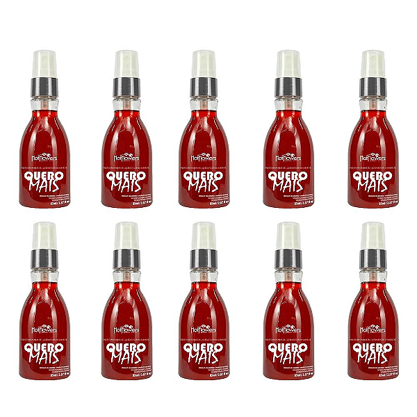 Gel para Massagem Sensual Quero Mais Morango com Chocolate - Kit c/10 Und