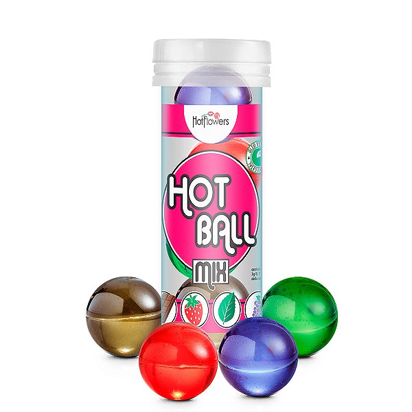 Hot Ball Mix 4 unidades Menta, Chocolate, Morango e Uva - Hot Flowers