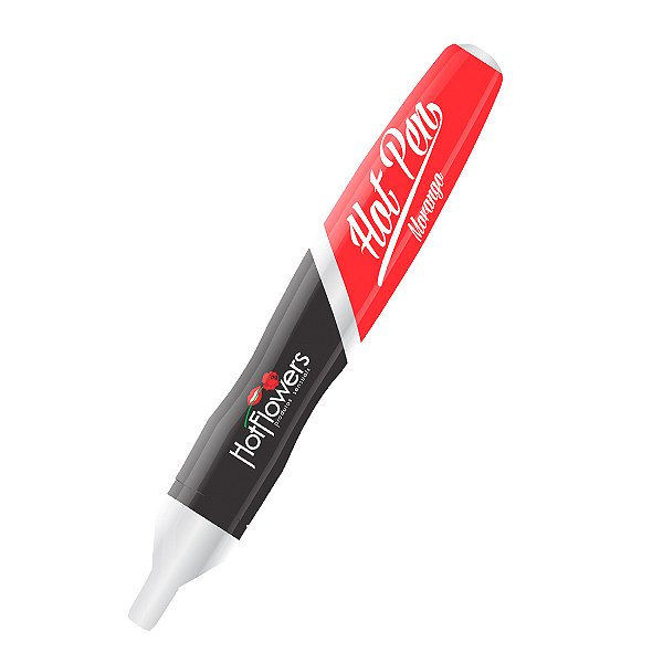 Hot Pen Gel Comestível  Morango 35g hot Flowers