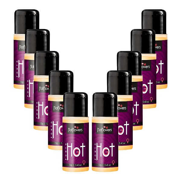 Gel Corporal Excitante Ponto HOT G  - Kit com 10 Und Hot Flowers