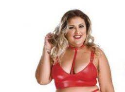 Hot Top Cirre Com Coleira Removível - Tam Plus - vermelho Hot Flowers