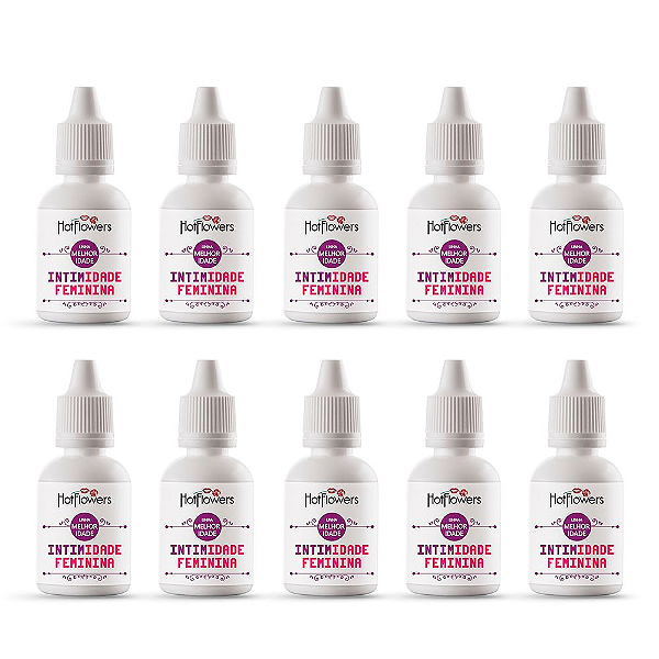 Intimidade Feminina 15ml - Kit c/10 Und Hot Flowers