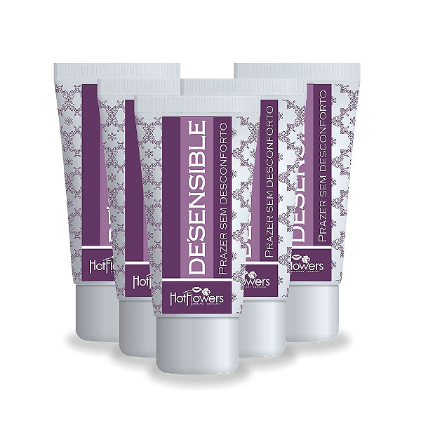 Kit Desensible Gel Lubrificante - Embalagem c/ 10und. Hot Flowers