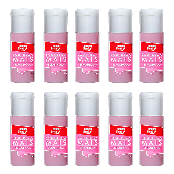 Kit Gel Comestível Scurrega Mais Espanhola 15g - Emb. c/10 und. Pepper Blend